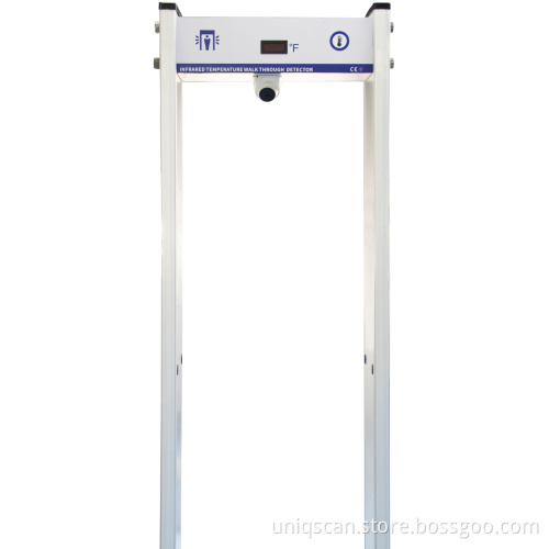 Metal detector with remote infrared temperature scanner